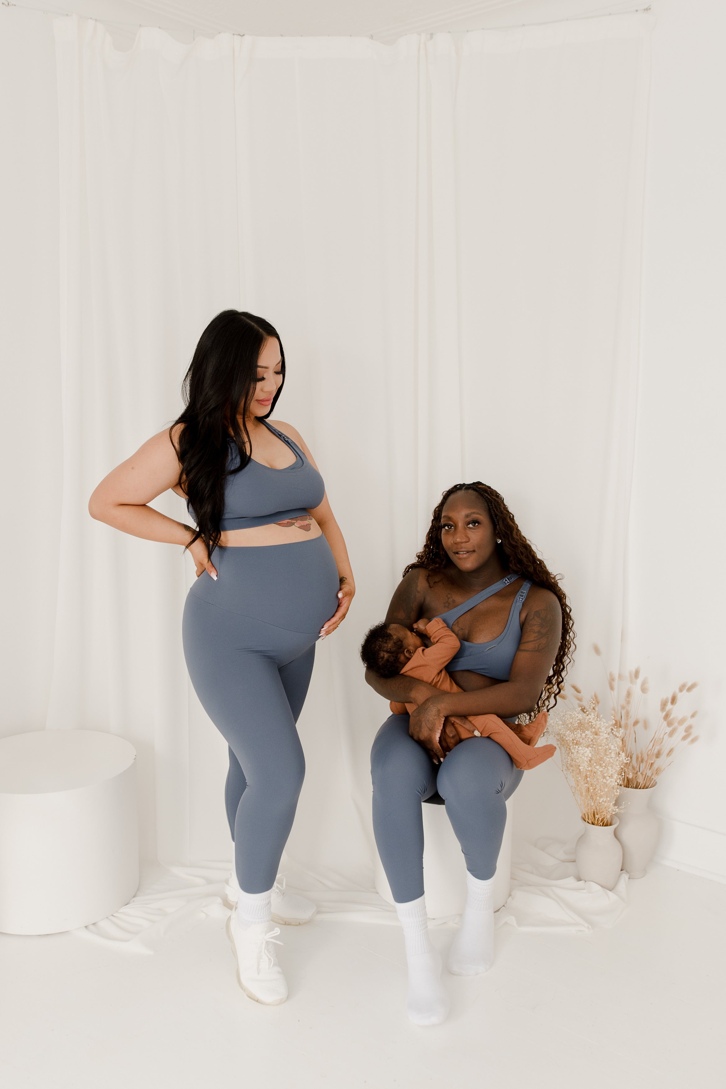 The Baby Mama Legging (NON SCRUNCH) - Baby Blues